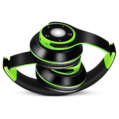 Foldable Wireless Bluetooth 5.3 Over-Ear Headphones with Built-in MP3 Player