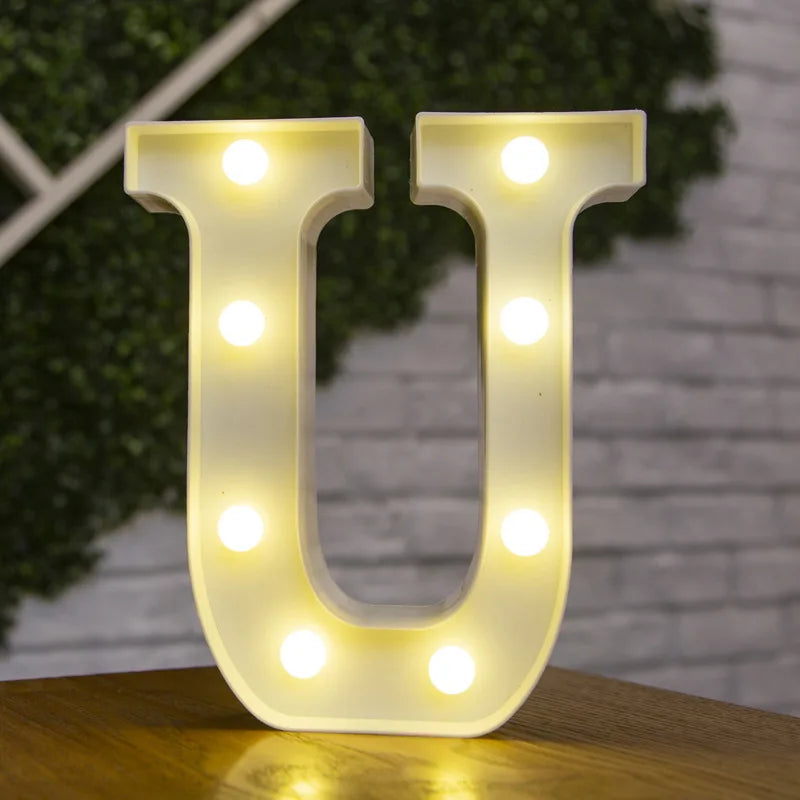Alphabet Letter & Number LED Marquee Lights - Warm White Light-Up Decor