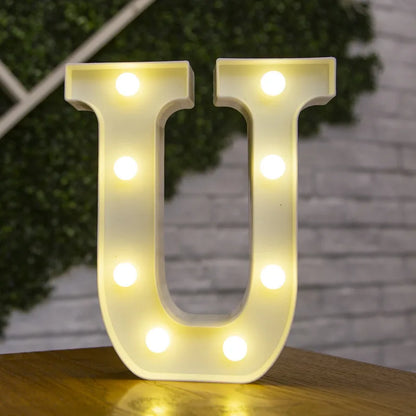 Alphabet Letter & Number LED Marquee Lights - Warm White Light-Up Decor