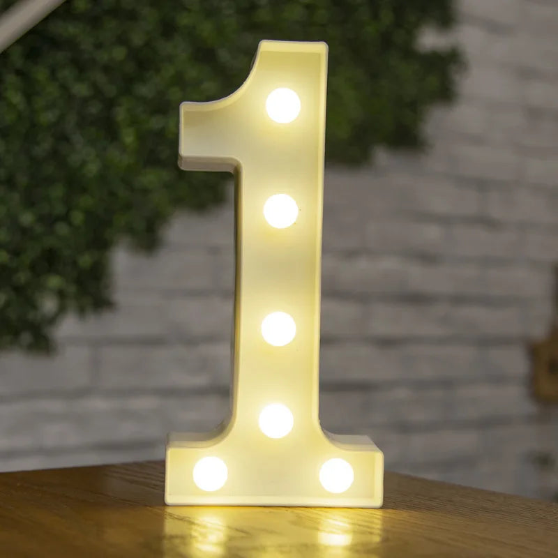 Alphabet Letter & Number LED Marquee Lights - Warm White Light-Up Decor