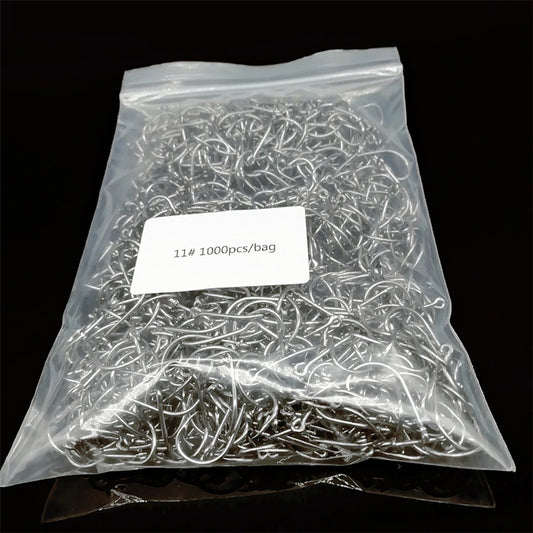 1000Pcs Barbed Circle Fishing Hooks Set