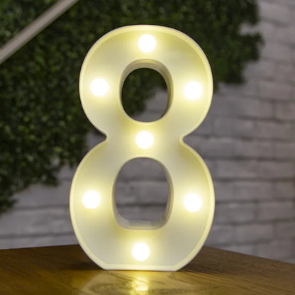 Alphabet Letter & Number LED Marquee Lights - Warm White Light-Up Decor