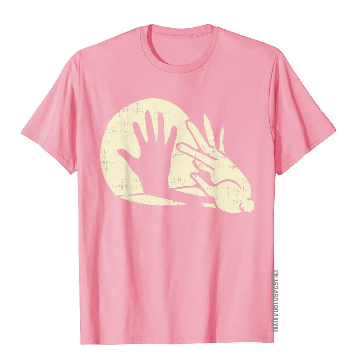 Unisex Funny Rabbit Shadow Play Hand Gesture Graphic T-Shirt
