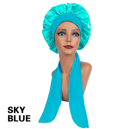 Satin Solid Color Sleeping Cap