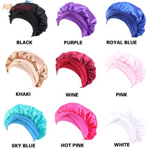 Satin Solid Color Sleeping Cap