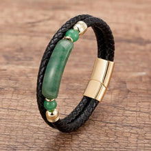 Genuine Leather Multilayer Natural Stone Bracelet