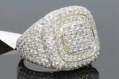 Micro Pave Round Shape Cool Street 925 Sterling Silver Ring