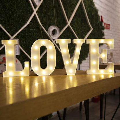 Alphabet Letter & Number LED Marquee Lights - Warm White Light-Up Decor