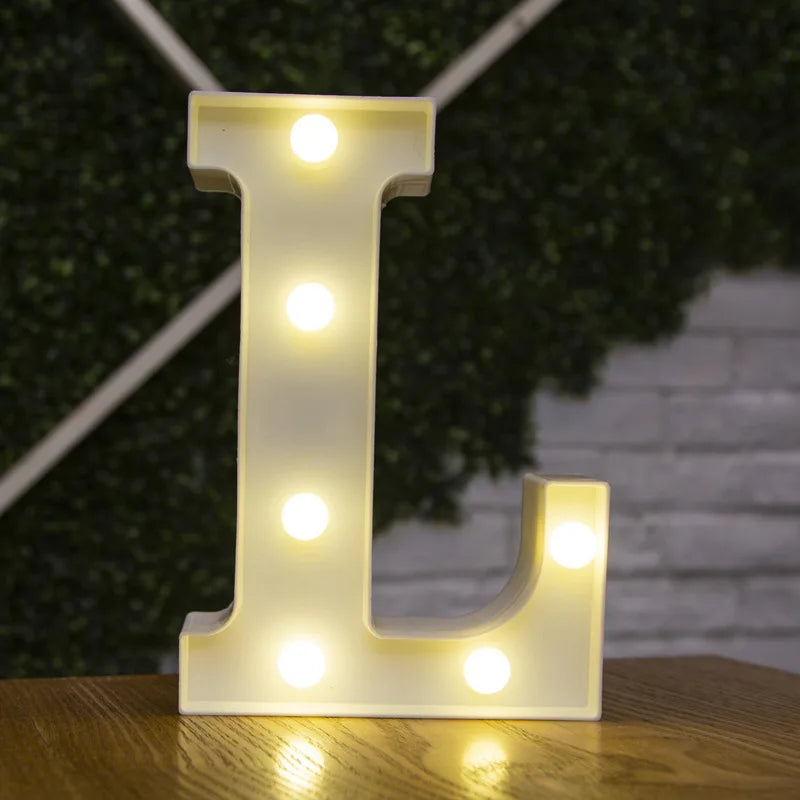 Alphabet Letter & Number LED Marquee Lights - Warm White Light-Up Decor