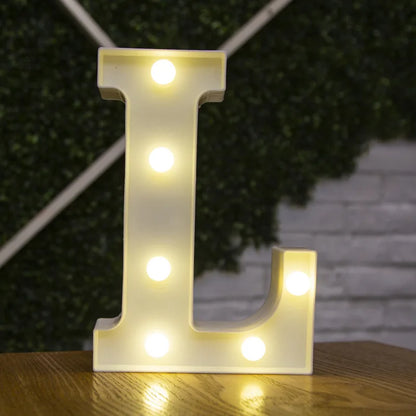 Alphabet Letter & Number LED Marquee Lights - Warm White Light-Up Decor