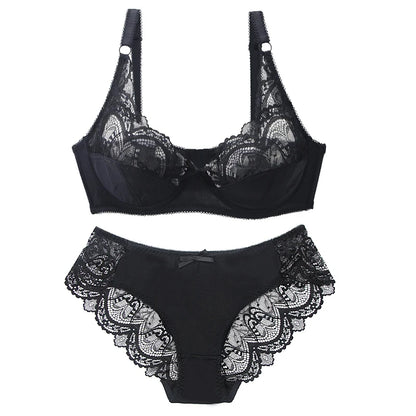 DAINAFANG Women's Sexy Lace Push-Up Bra & Panty Set