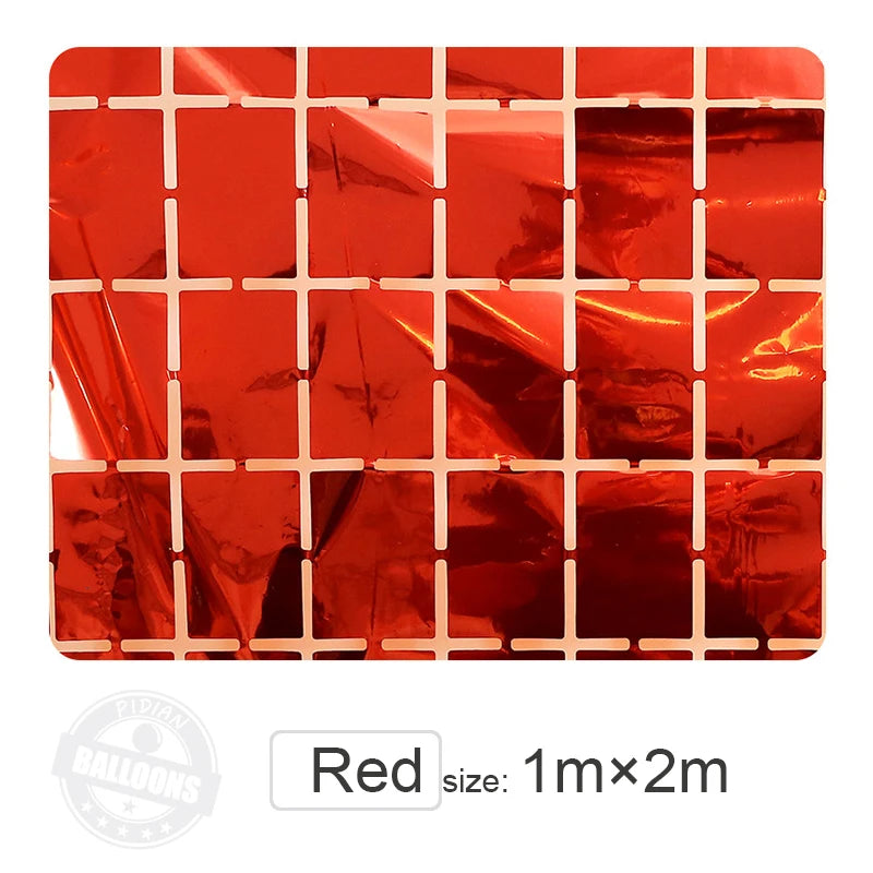 1m×2m Bright Square Rain Curtain Background Wall