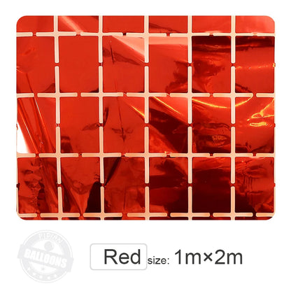 1m×2m Bright Square Rain Curtain Background Wall