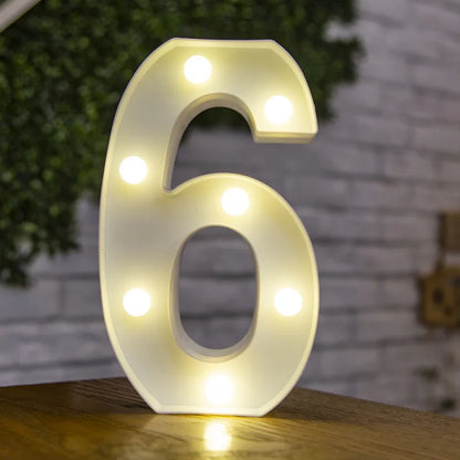 Alphabet Letter & Number LED Marquee Lights - Warm White Light-Up Decor