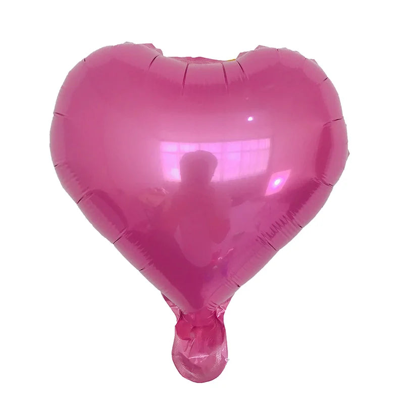 10pcs 10" Heart Shape Foil Balloons
