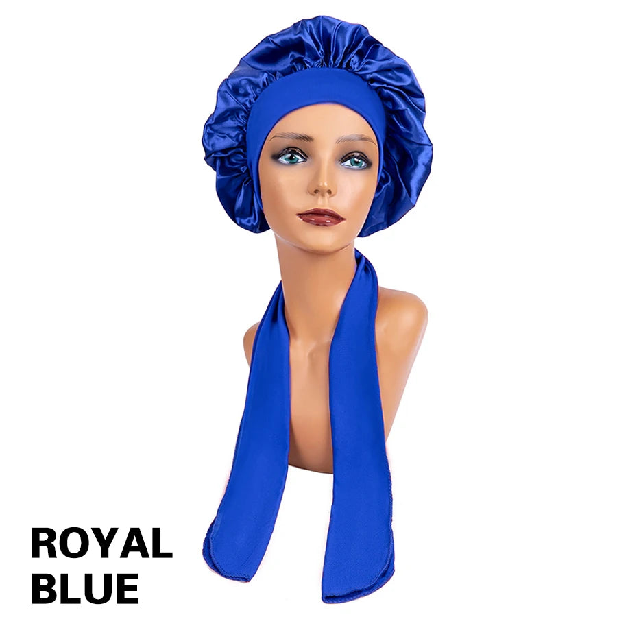 Satin Solid Color Sleeping Cap
