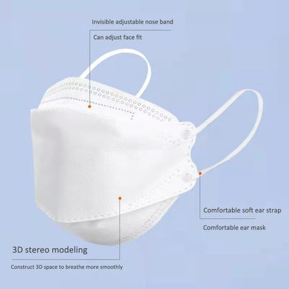 KN95 FFP2 Adult 4-Layer Fish Mask (50 / 100 Pack)