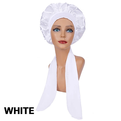 Satin Solid Color Sleeping Cap