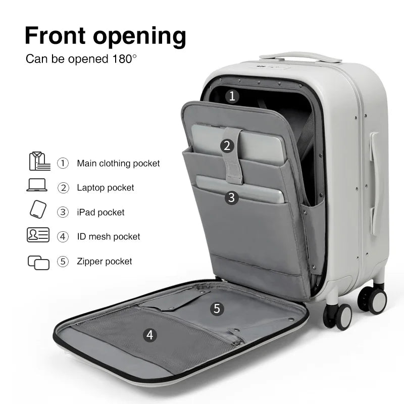 Polycarbonate Travel Rolling Luggage With Spinner Wheels TSA Lock