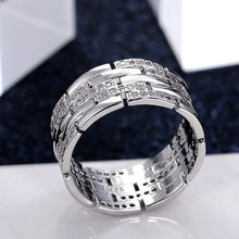 Huitan Silver Cubic Zirconia Ring