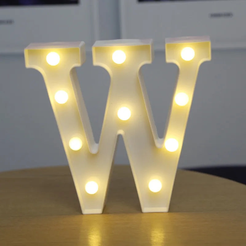 Alphabet Letter & Number LED Marquee Lights - Warm White Light-Up Decor