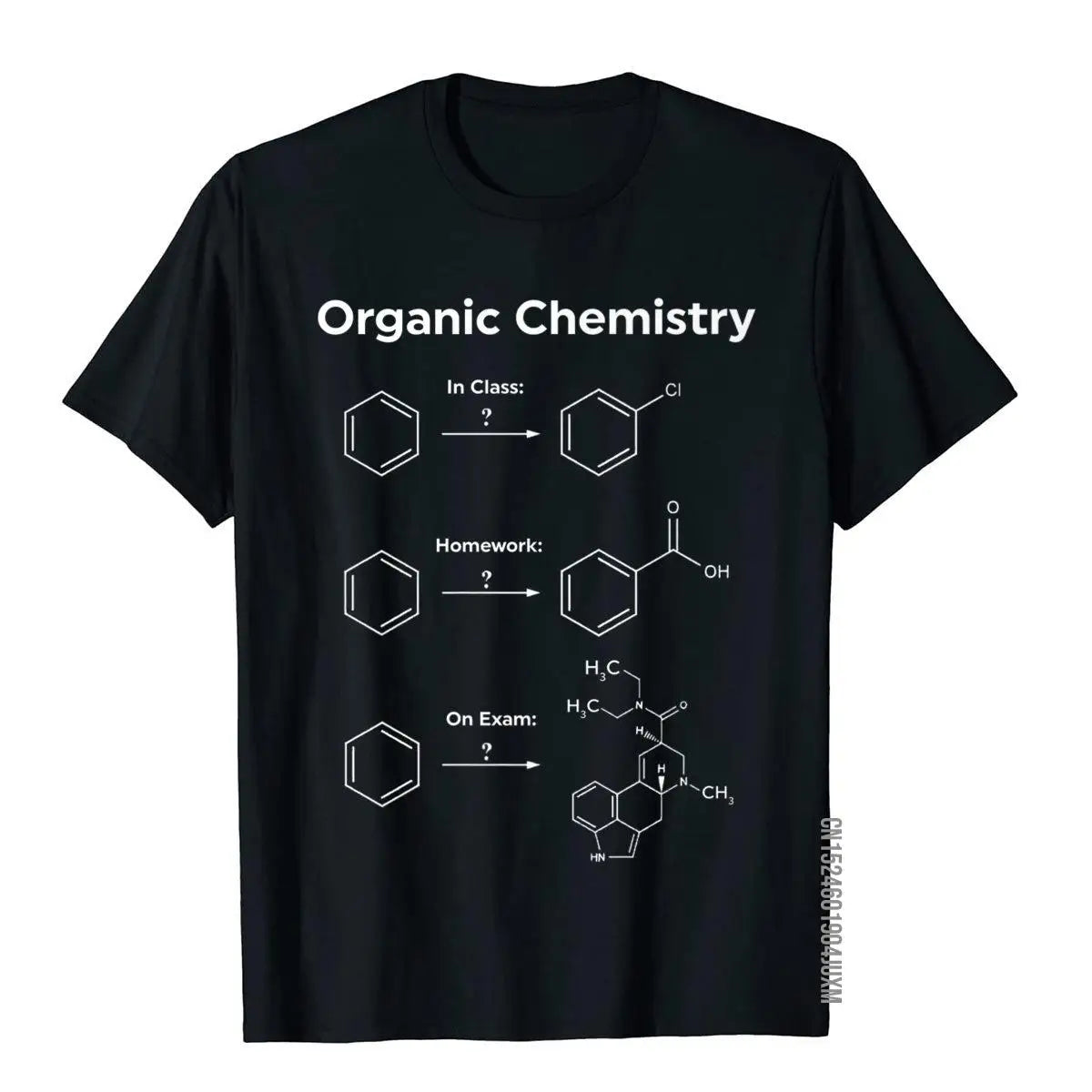 Humor Organic Chemistry Unisex T-Shirt – Science & Homework Meme Graphic Tee