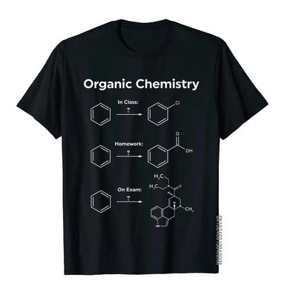 Humor Organic Chemistry Unisex T-Shirt – Science & Homework Meme Graphic Tee