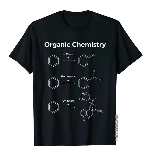 Humor Organic Chemistry Unisex T-Shirt – Science & Homework Meme Graphic Tee