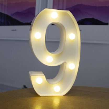 Alphabet Letter & Number LED Marquee Lights - Warm White Light-Up Decor
