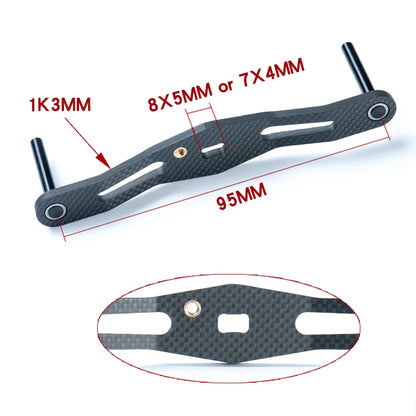 ARTSEA 1K Carbon Fiber Fishing Reel Handle with EVA Knobs