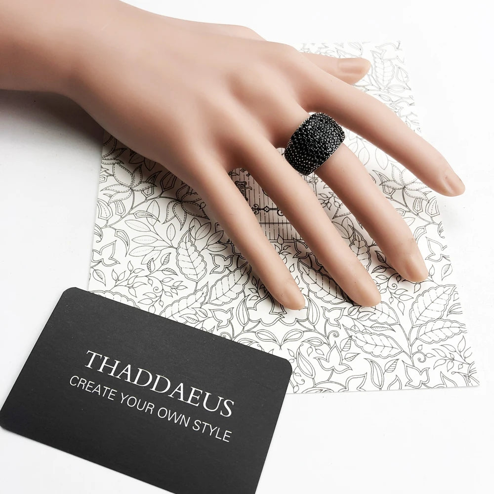 Black Pave Cocktail Ring