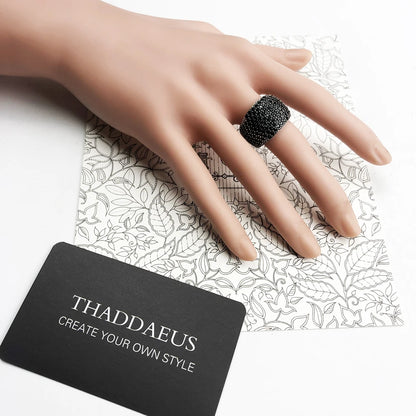 Black Pave Cocktail Ring