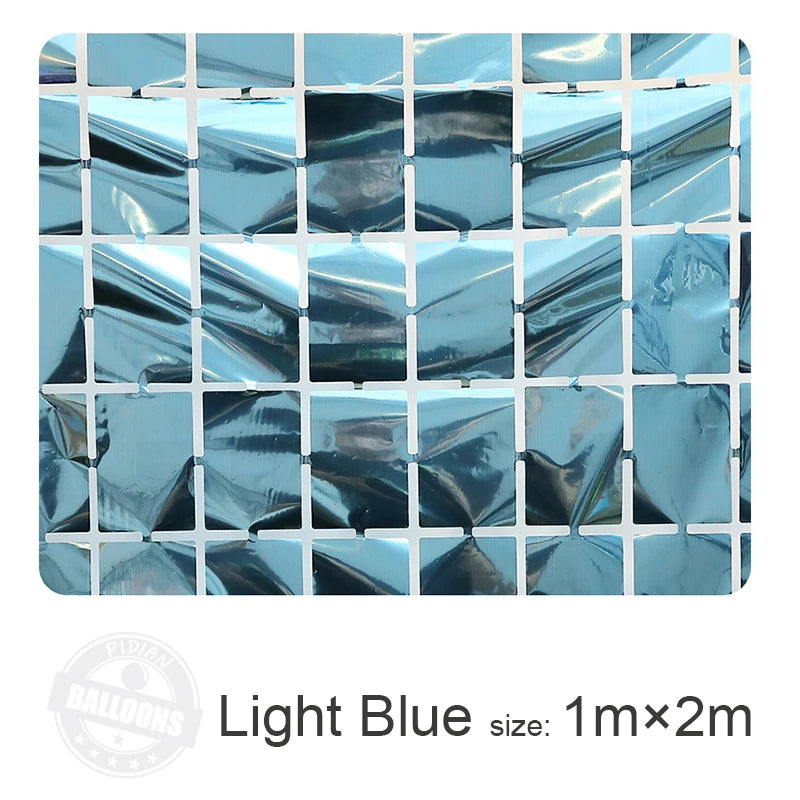 1m×2m Bright Square Rain Curtain Background Wall