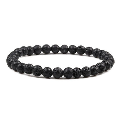 Natural Stone Volcanic Lava Tiger Eye Bracelet