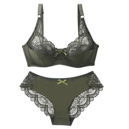 DAINAFANG Women's Sexy Lace Push-Up Bra & Panty Set