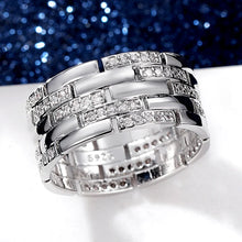 Huitan Silver Cubic Zirconia Ring