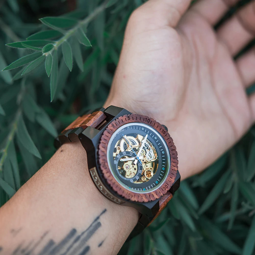 BOBO BIRD Wooden Mechanical Watch