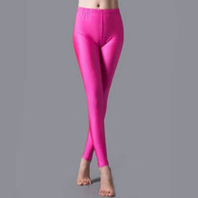 Shiny Solid Color Fluorescent Leggings