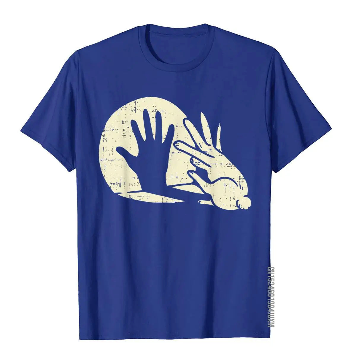 Unisex Funny Rabbit Shadow Play Hand Gesture Graphic T-Shirt