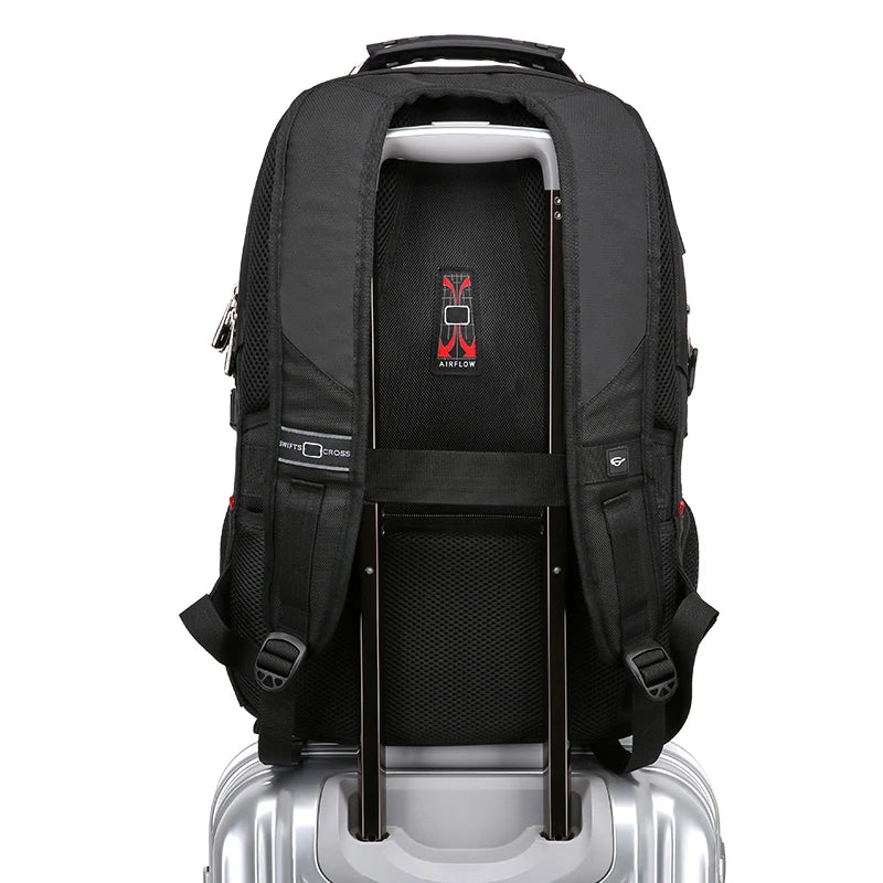 SWISTSNGR Men's Anti-Theft Laptop Backpack - Water-Repellent Business & Travel Rucksack with USB Charging Port