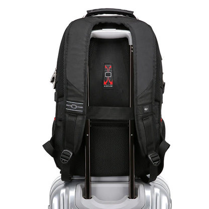 SWISTSNGR Men's Anti-Theft Laptop Backpack - Water-Repellent Business & Travel Rucksack with USB Charging Port