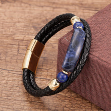Genuine Leather Multilayer Natural Stone Bracelet