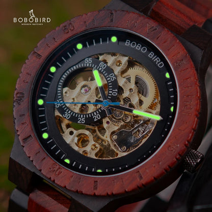 BOBO BIRD Wooden Mechanical Watch