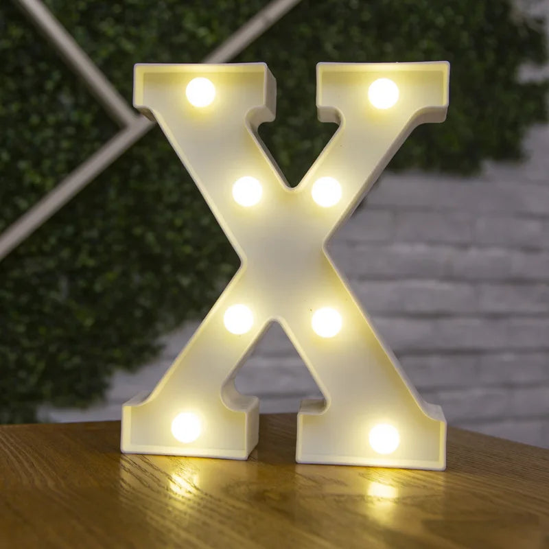 Alphabet Letter & Number LED Marquee Lights - Warm White Light-Up Decor