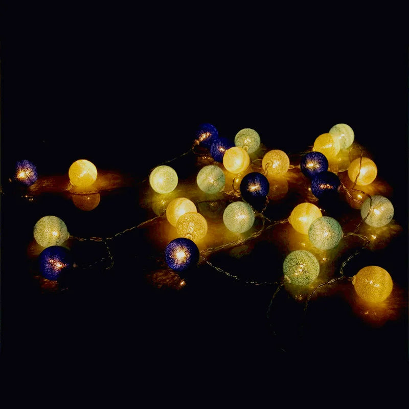 10/20/40 LED Cotton Thread Ball String Lights, Warm Fairy Lights for Home & Event Decor