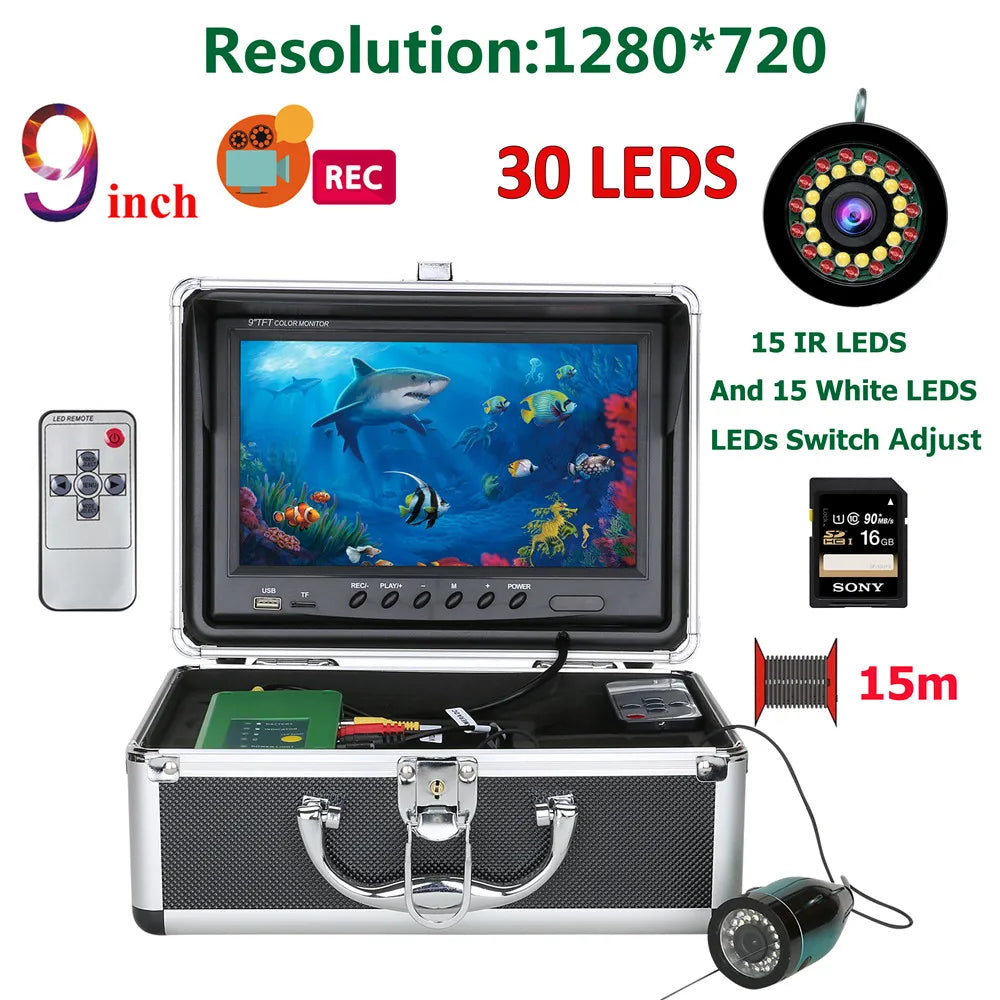 9" HD Underwater Fish Finder with DVR Camera
