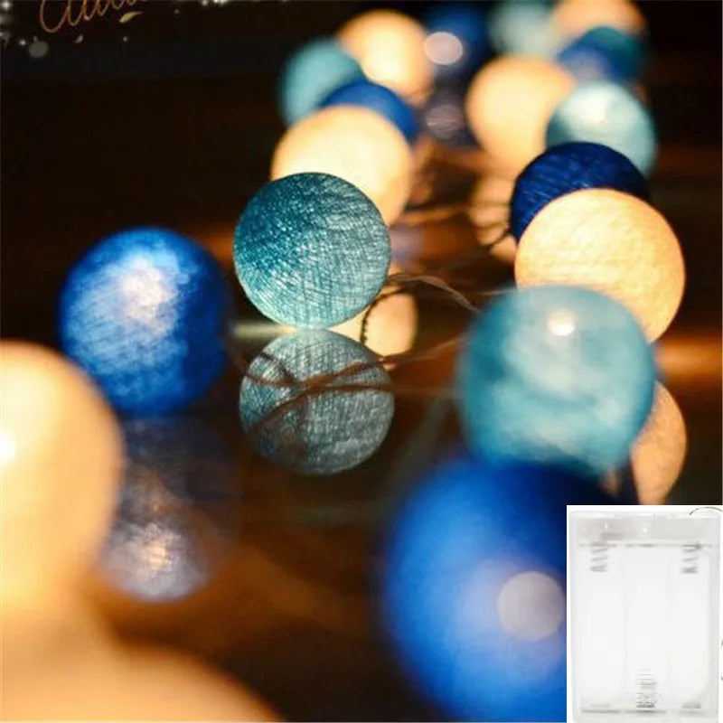 10/20/40 LED Cotton Thread Ball String Lights, Warm Fairy Lights for Home & Event Decor