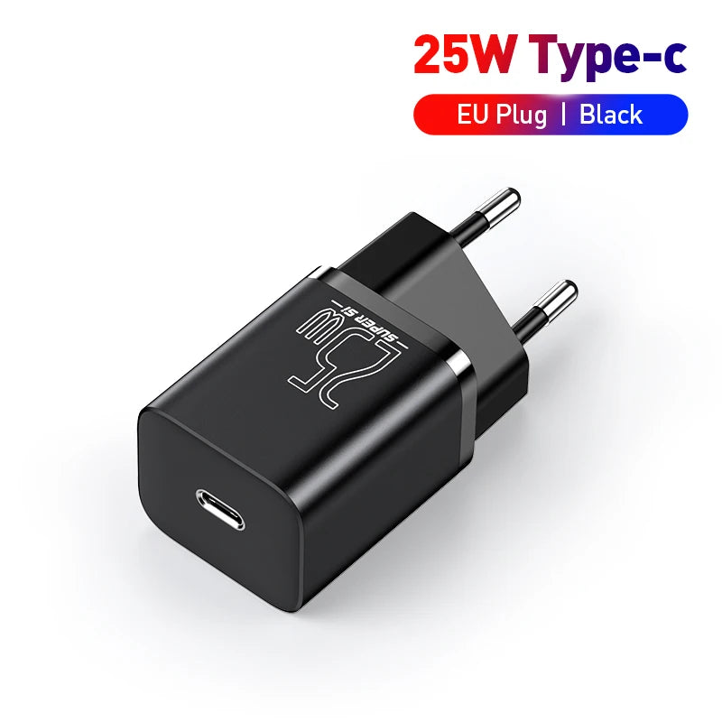 Baseus 25W USB-C PD Super Fast Wall Charger (EU Plug)