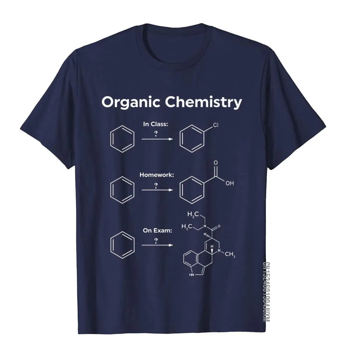 Humor Organic Chemistry Unisex T-Shirt – Science & Homework Meme Graphic Tee