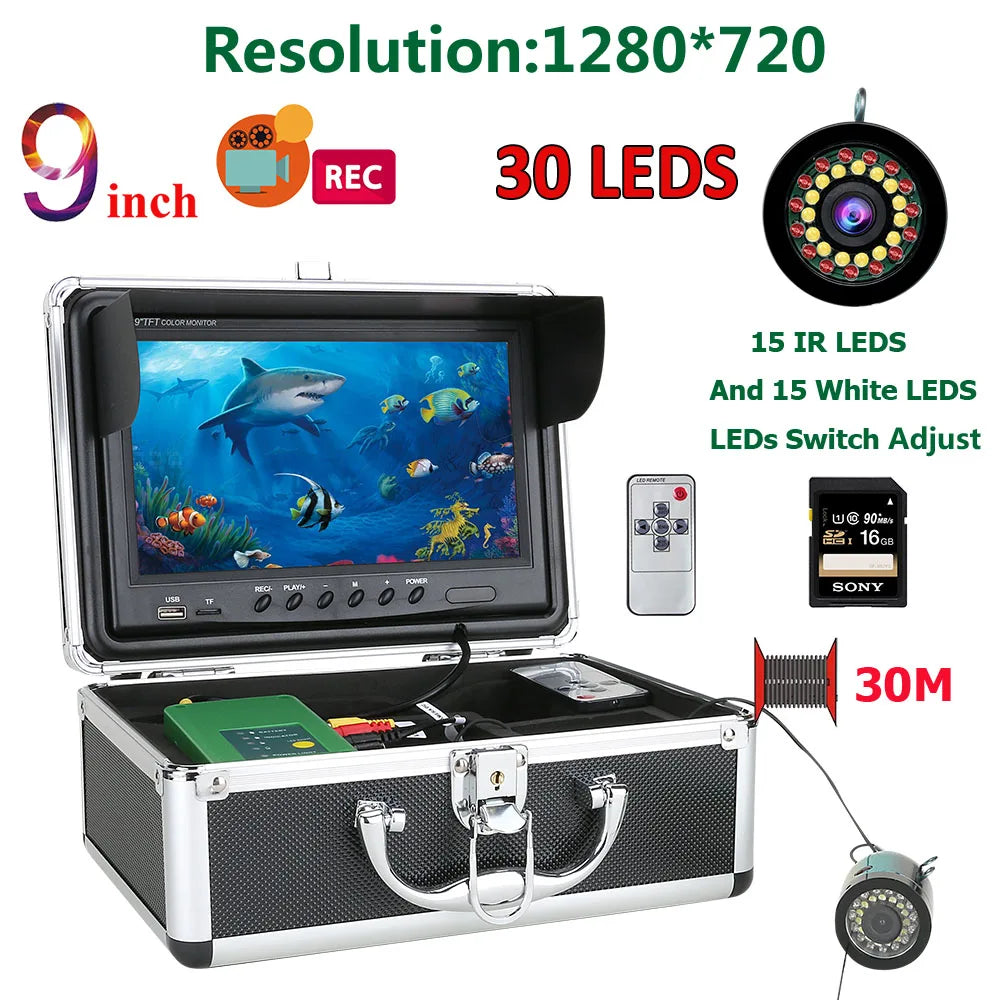 9" HD Underwater Fish Finder with DVR Camera